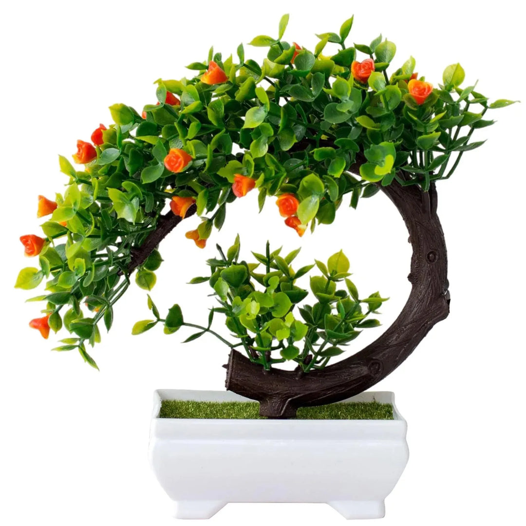 Artificial Bonsai Plant Decor with Potted Ornaments