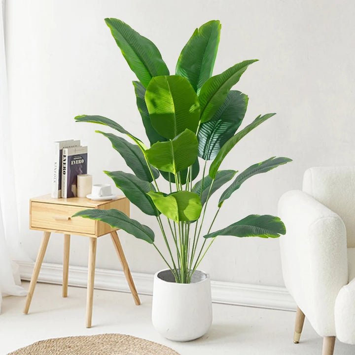 Tropical Banana Palm Tree with Realistic Touch - Large Artificial Plant for Home Garden