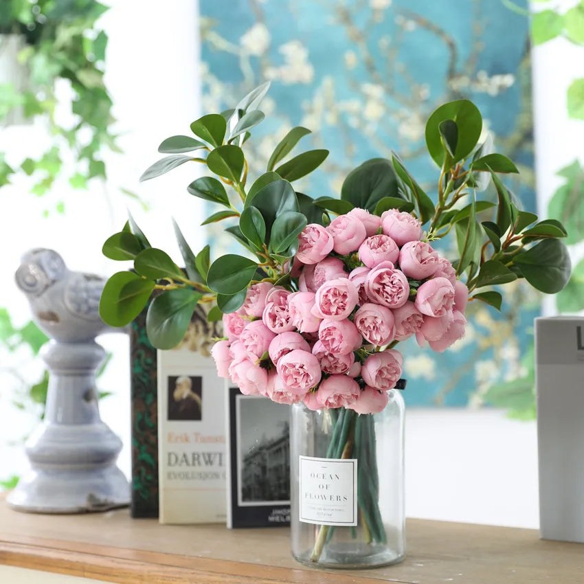 Artificial Rose Peony Bouquet - Home Party Table Decor