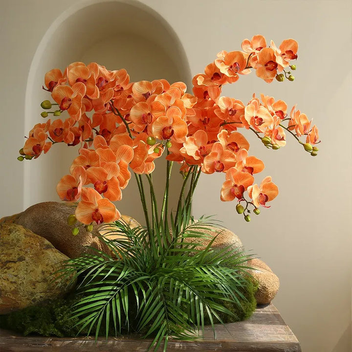 Luxurious 3D Butterfly Orchid Artificial Plant - Moisturizing Hand Feel Floral Decor