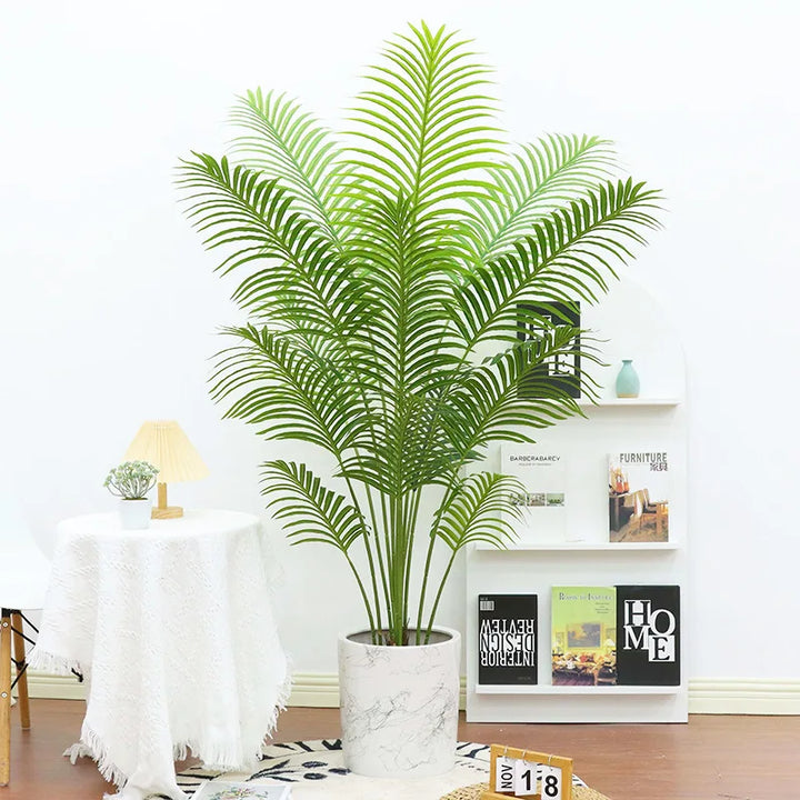 Large 150cm Artificial Palm Tree with Monstera Leaves - Home Garden Decor