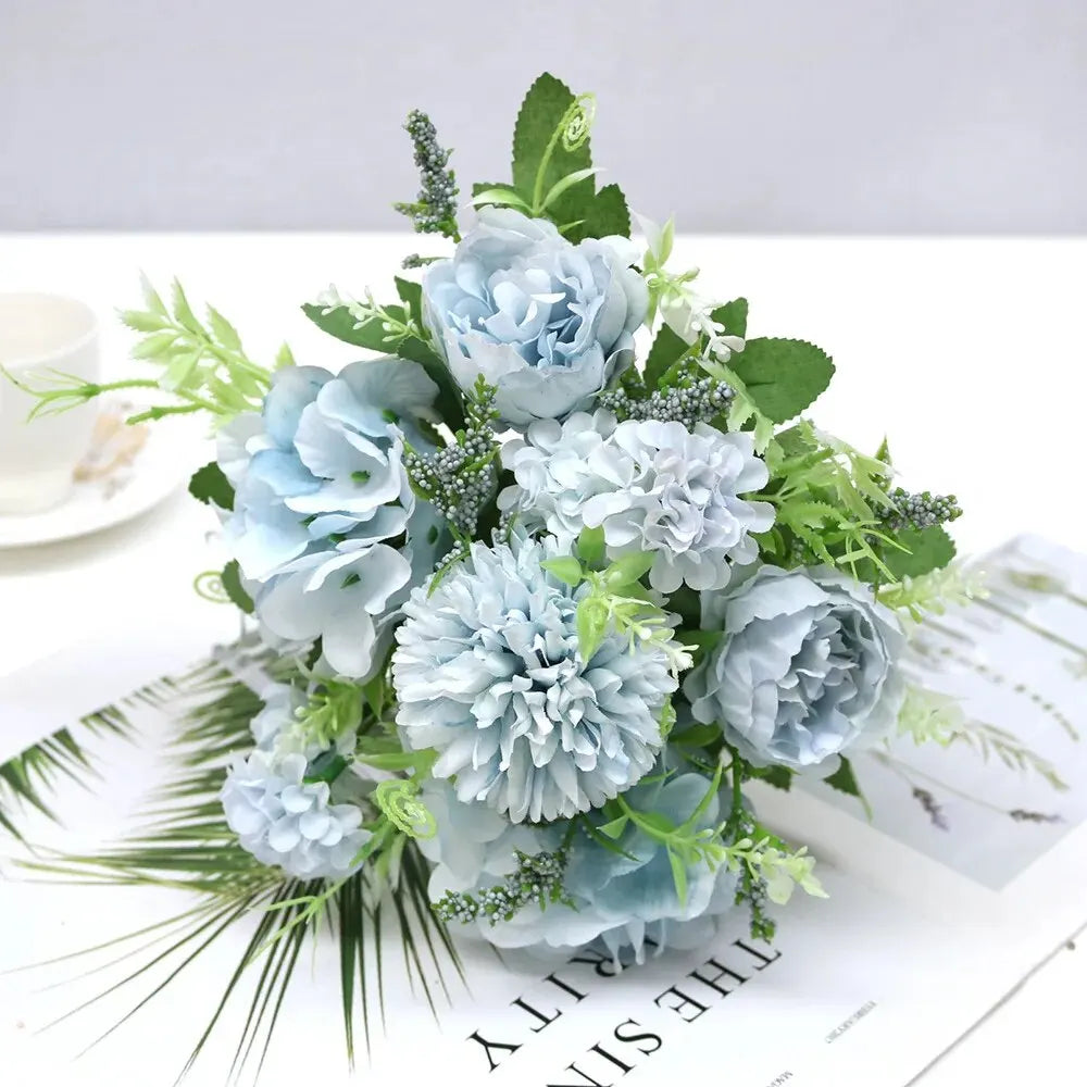 7-Fork Artificial Hydrangeas - Wedding and Home Decor Essential