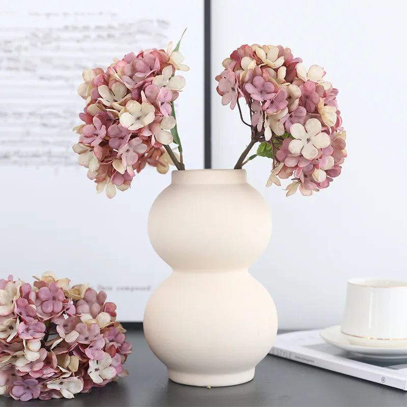 Autumn Hydrangea Silk Artificial Flower - Retro Style Home Decor