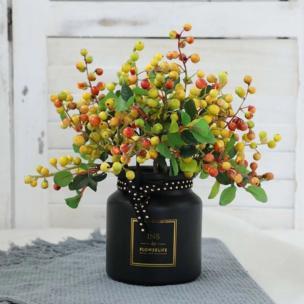 Vibrant Foam Berry Blueberry Decorative Artificial Plant Ornament