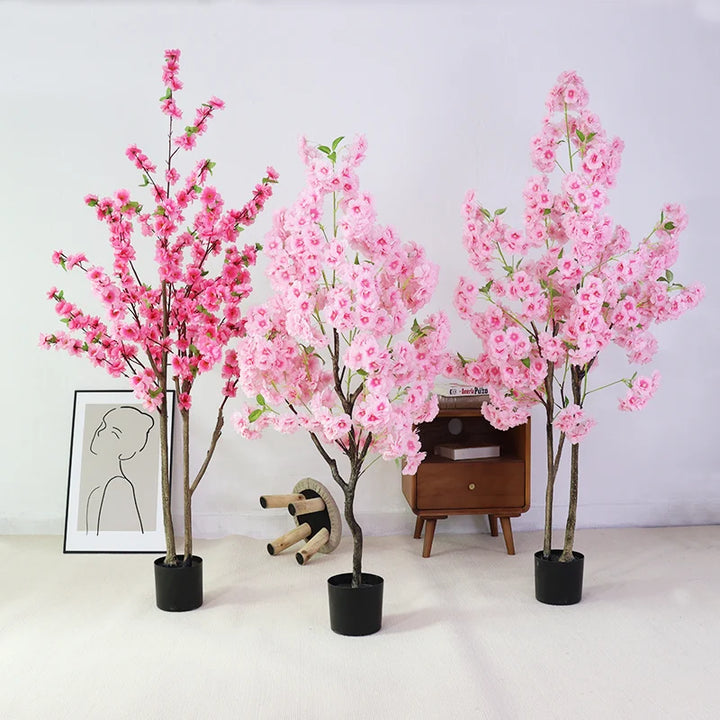 Cherry Blossom Bonsai Tree - Lifelike Artificial Plant for Home Decoration