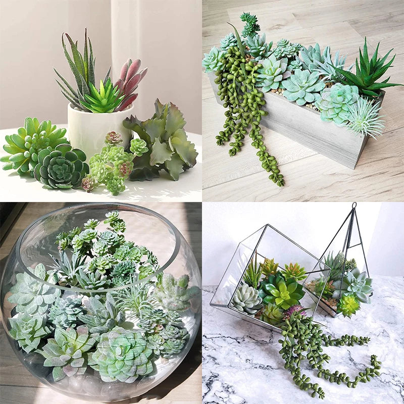 11-Piece Realistic Artificial Succulent Plant Set