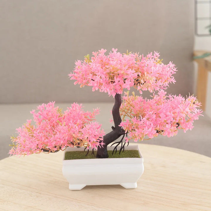 Artificial Bonsai Tree Decor - Handcrafted Mini Plant for Home or Office