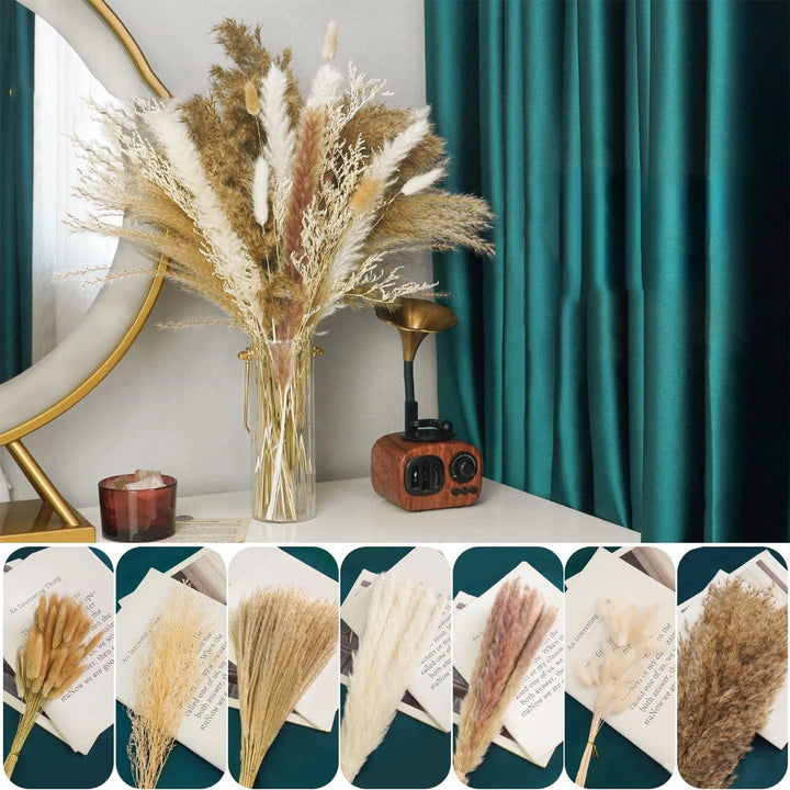 Boho Chic Dried Pampas Grass Bouquet for Wedding and Home Decor