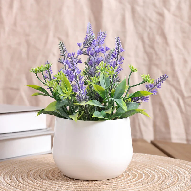 Lavender Potted Plant: Artificial Flower for Home and Office Decoration