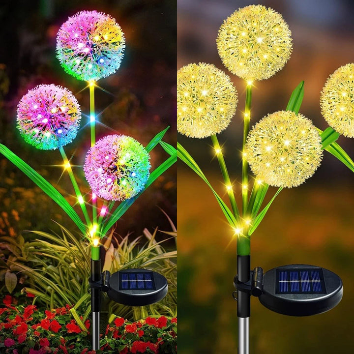 Solar LED Dandelion Flower Outdoor Decor Light for Garden and Patio