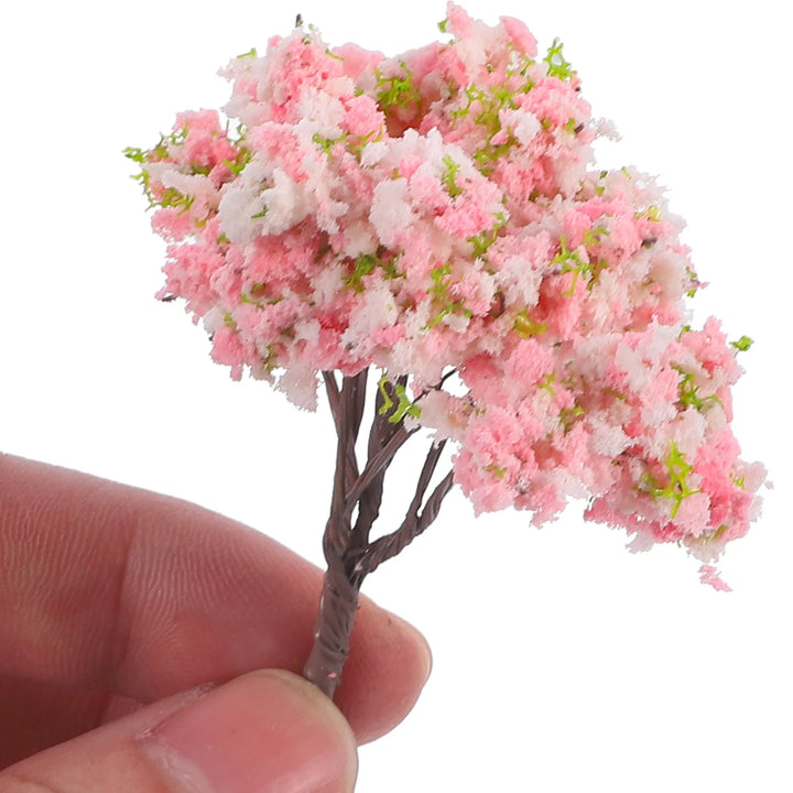 Artificial Pink Cherry Blossom Mini Trees for Home Decor