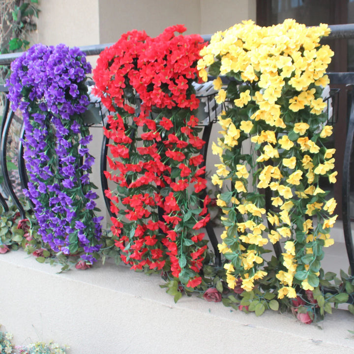 Silk Violet Hanging Flower Vines (2 Pcs)