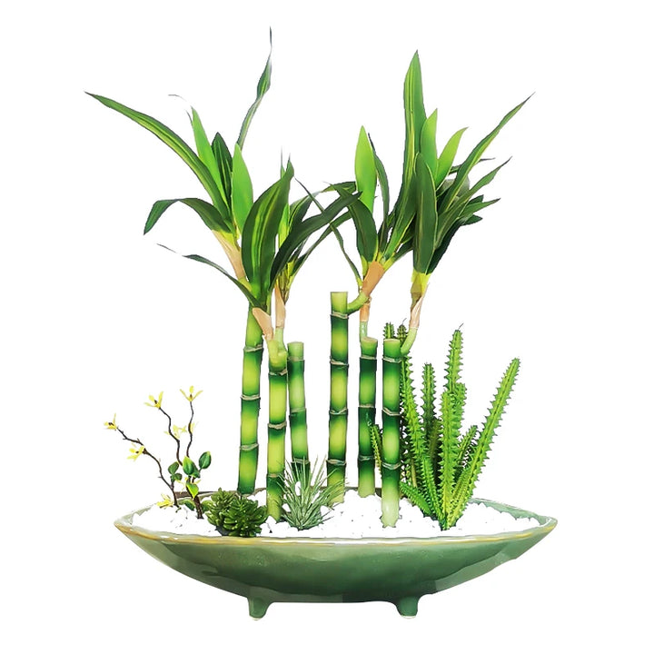 Artificial Silk Bamboo Plant Branch - Home Garden Decor