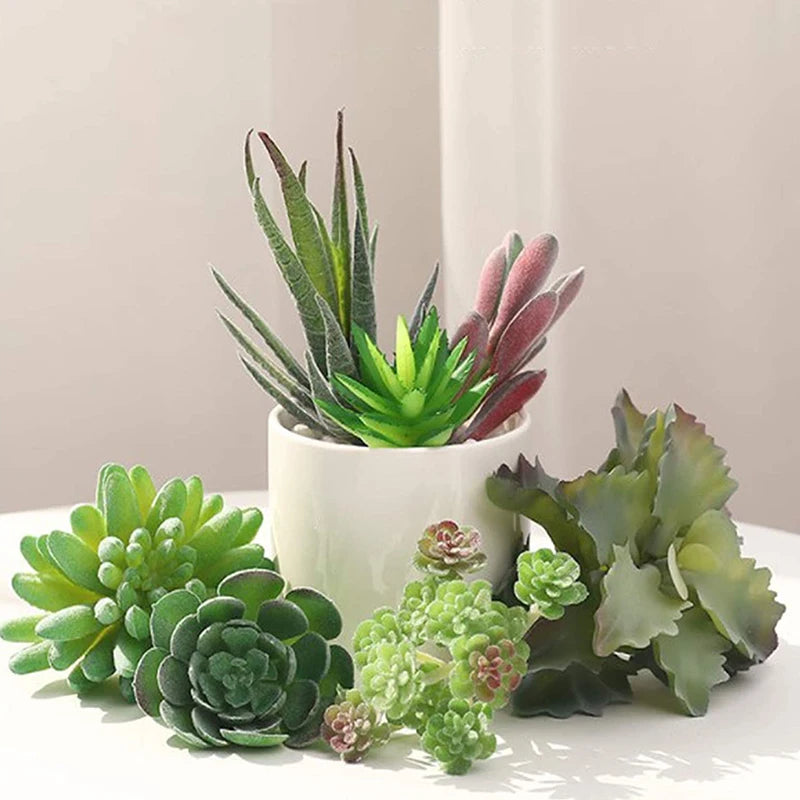 11-Piece Realistic Artificial Succulent Plant Set