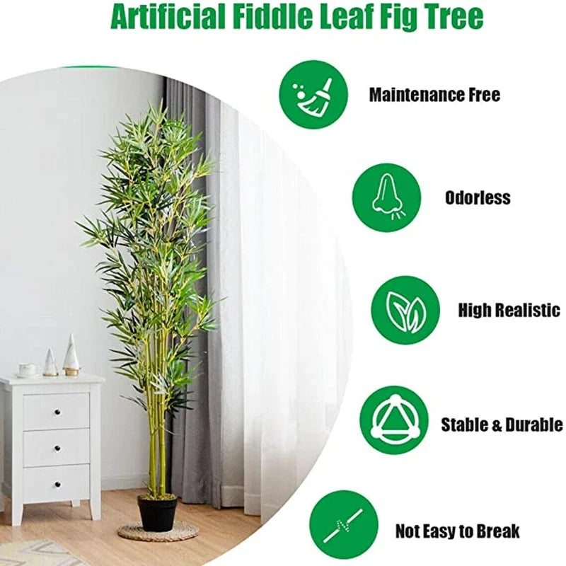 Artificial Bamboo Tree Plant - Realistic Greenery Decor